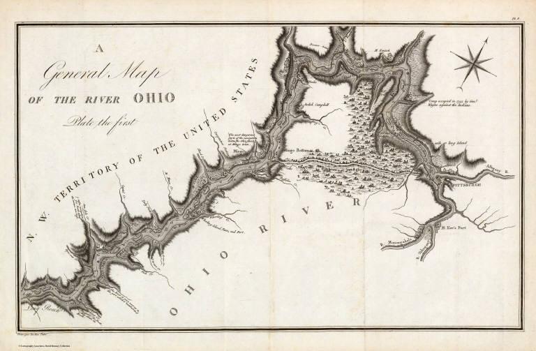 A General Map of the River Ohio, Plate the first.