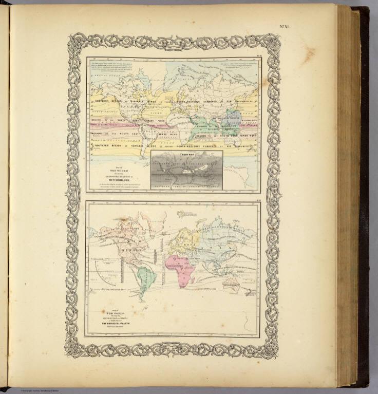 Map of The World Illustrating ... Meteorology ... And Limits of Cultivation.