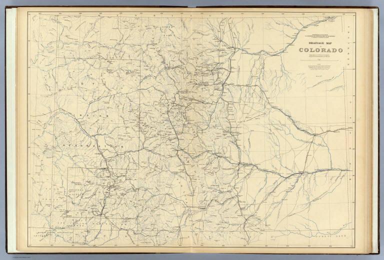 Drainage Map of Colorado.