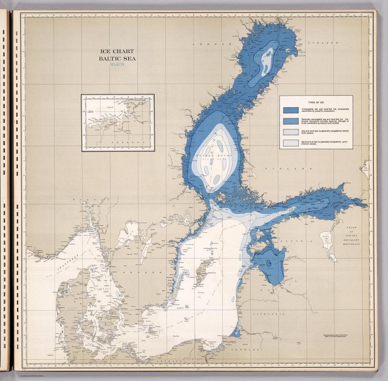 Ice Chart, Baltic Sea, March.