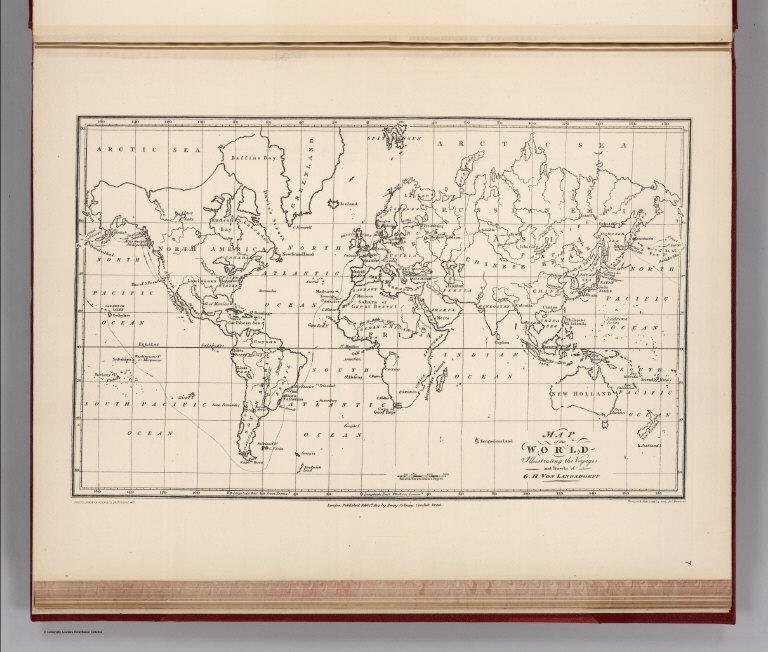 Facsimile: Langsdorff's Map of the World.