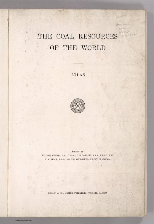 Title Page: Atlas of Coal Resources of the World.