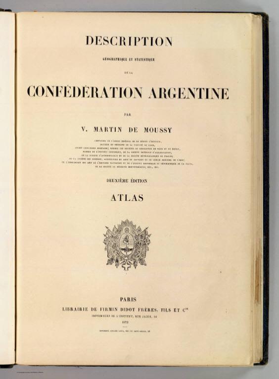 Title Page: Description geog. et statistique, Confed. Argentine.