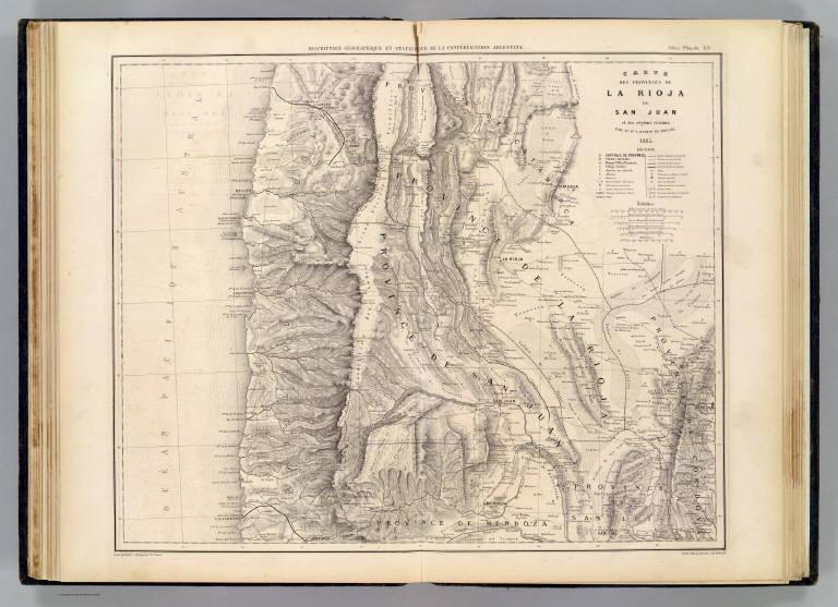 Carte, provinces de La Rioja et San Juan.