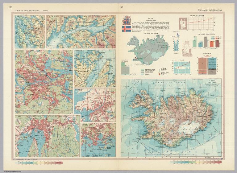 Norway, Sweden, Finland, Iceland. Pergamon World Atlas.