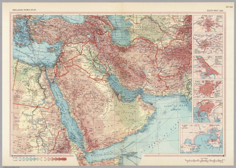 South-West Asia. Pergamon World Atlas.