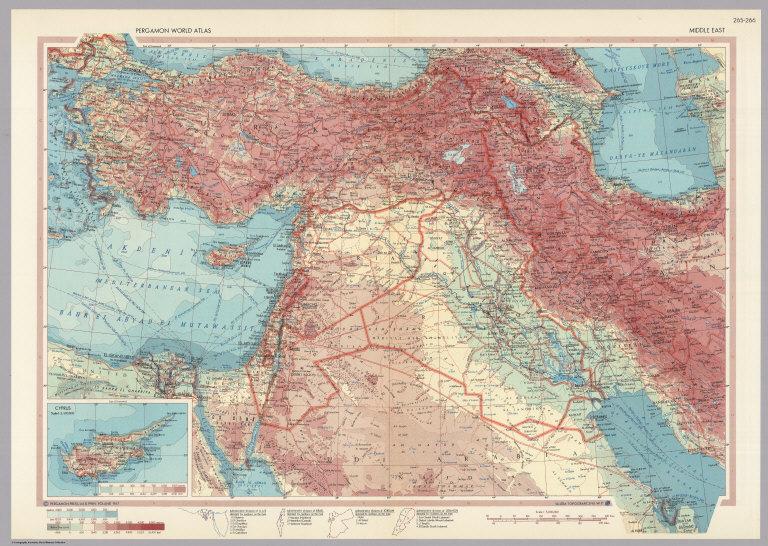 Middle East. Pergamon World Atlas.