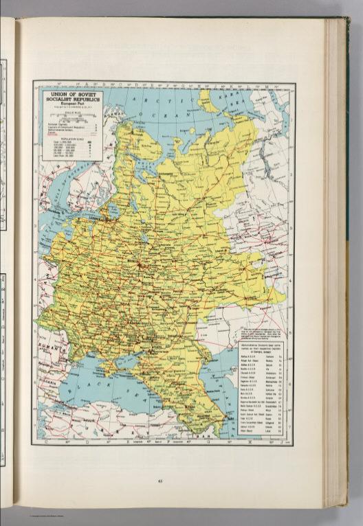 Union of Soviet Socialist Republics (USSR) in Europe.