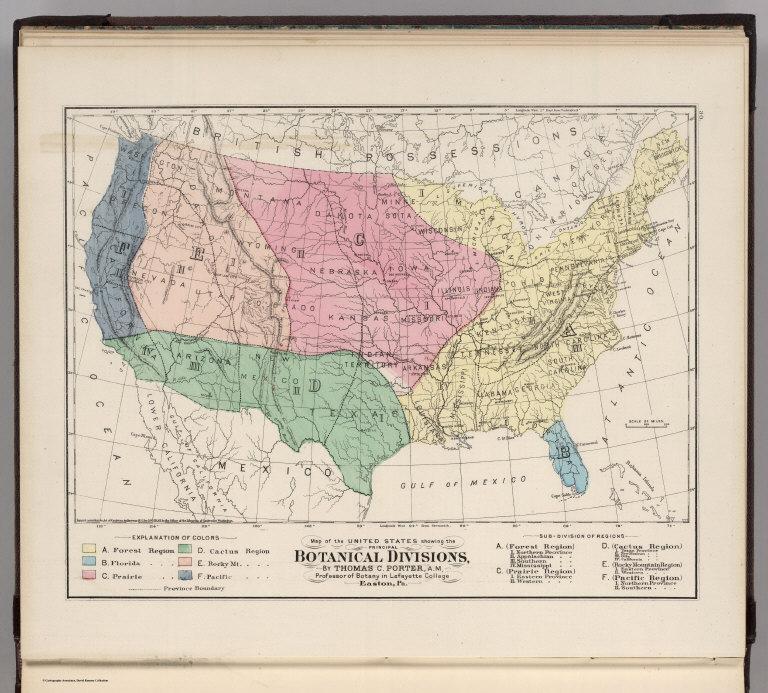 Botanical Divisions of the United States.