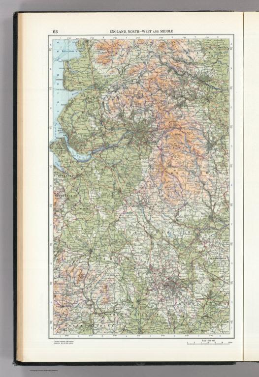 63. England, North-West and Middle. The World Atlas.