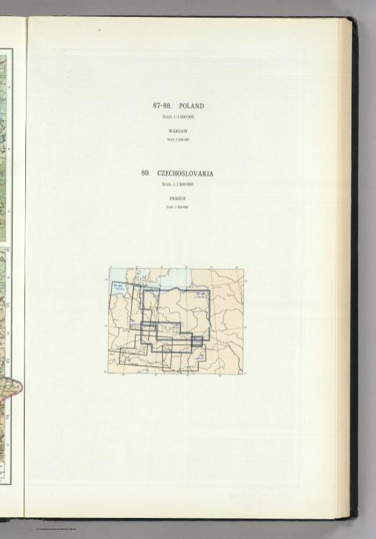 Map Title Page: 87-88. Poland. 89. Czechoslovakia.