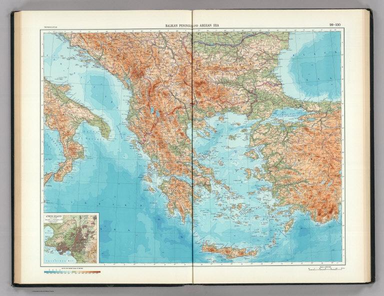 99-100. Balkan Peninsula, Aegean Sea. The World Atlas.