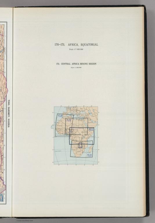 Map Title Page: 170-171. Africa, Equatorial. 172. Central Africa Mining Region.