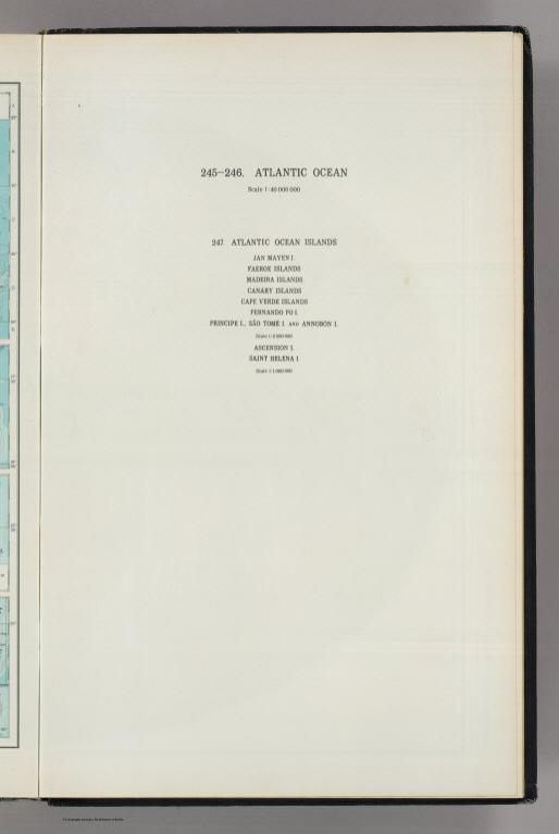 Map Title Page: 245-246. Atlantic Ocean. 247. Atlantic Ocean Islands.