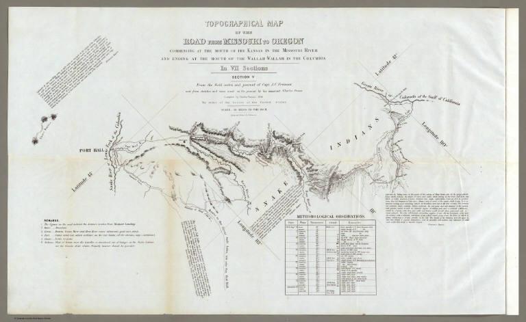 Map Of The Road From Missouri To Oregon ... Section V.