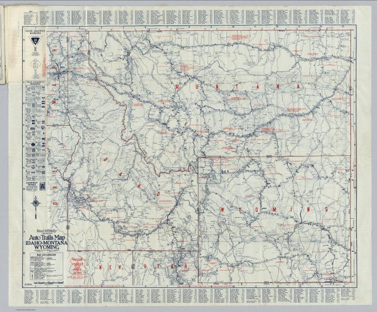 Auto Trails Map Idaho-Montana Wyoming