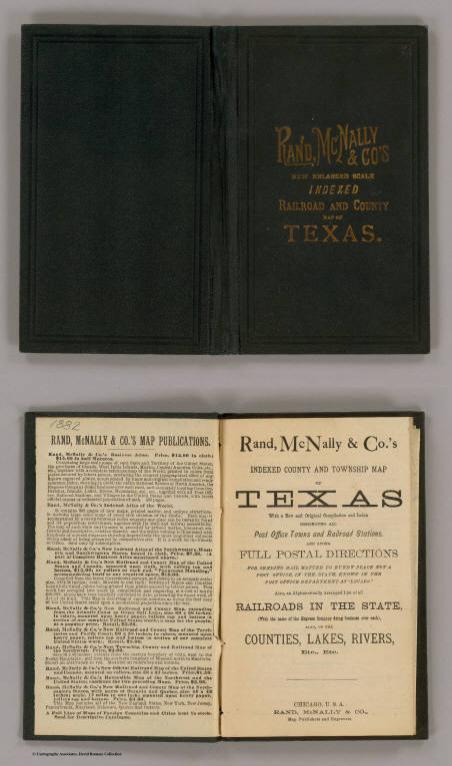 Cover: Texas railroad, county map.