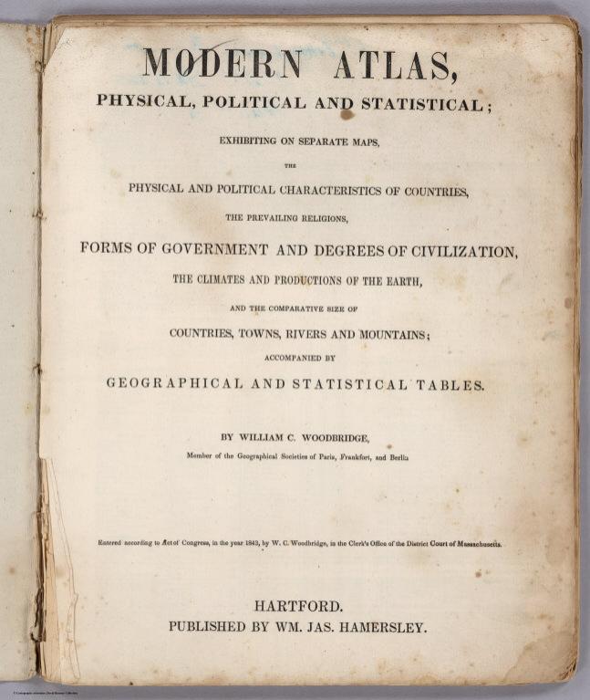 Title Page: Modern Atlas, Physical, Political And Statistical