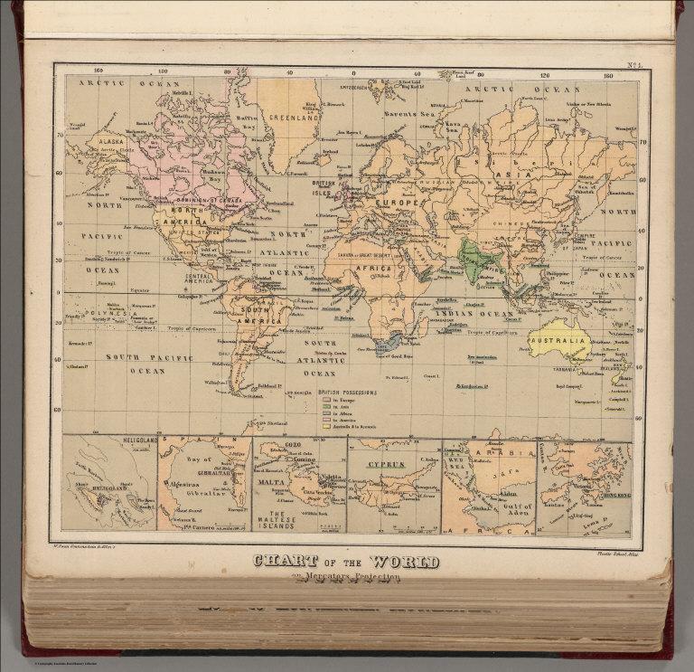 Chart of the World on Mercator's Projection.