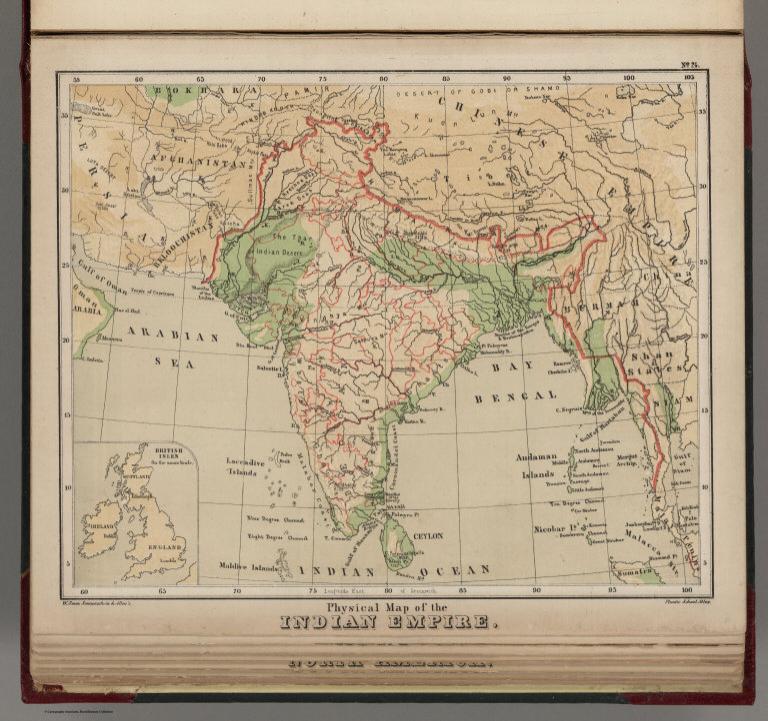 Physical Map of the Indian Empire.