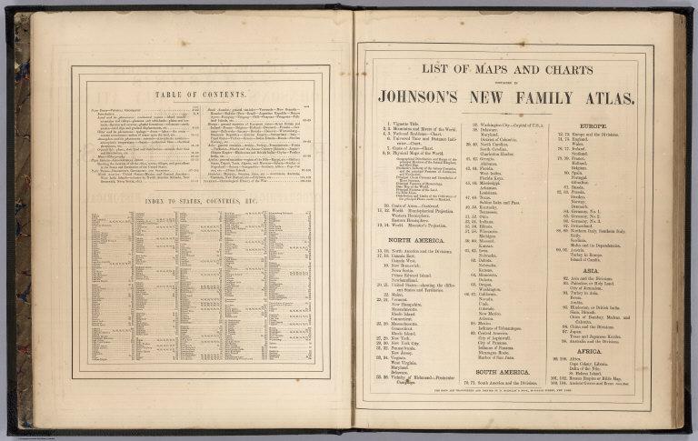 Index: Johnson's New Illustrated (Steel Plate) Family Atlas