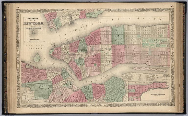 Map of New York (City) and the Adjacent Cities