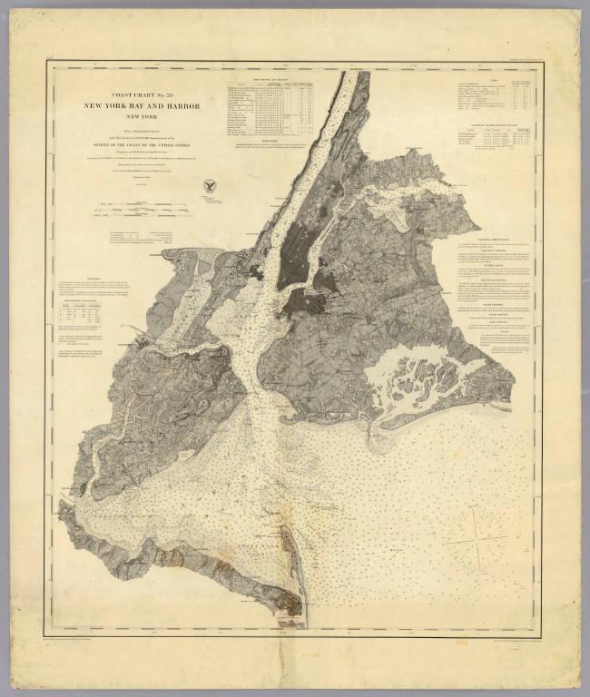 Coast Chart No. 20 New York Bay And Harbor, New York.