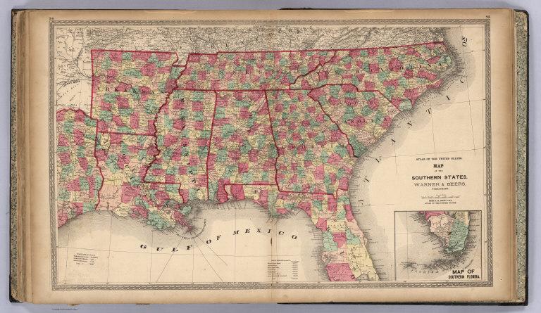 Atlas of the United States, Map of the Southern States.