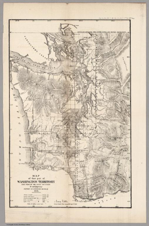 Washington Territory Lying West of the Rocky Mountains,1858