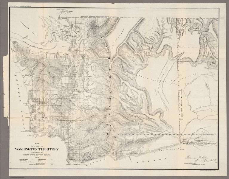 Map of a Part of Washington Territory,1860-61