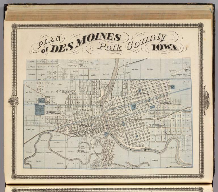 Plan of Des Moines, Polk County, Iowa.