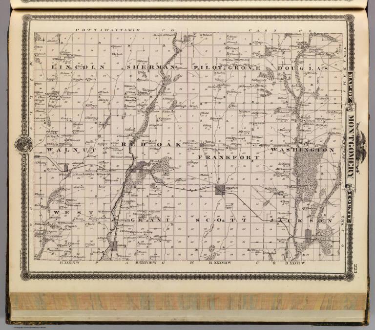 Map of Montgomery County, State of Iowa.