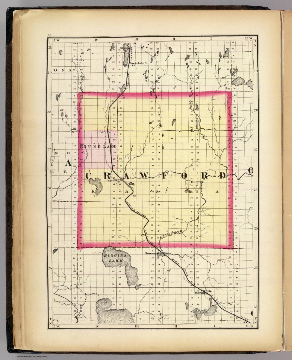 Roscommon County Plat Map (Map Of Crawford County, Michigan) - David Rumsey Historical Map Collection