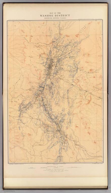 Map of the Washoe District Showing Mining Claims.