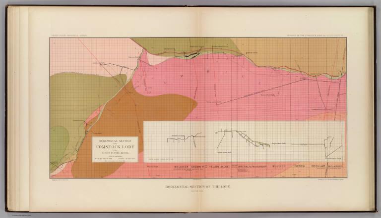 Horizontal Section of the Comstock Lode at the Sutro Tunnel Level (South End).