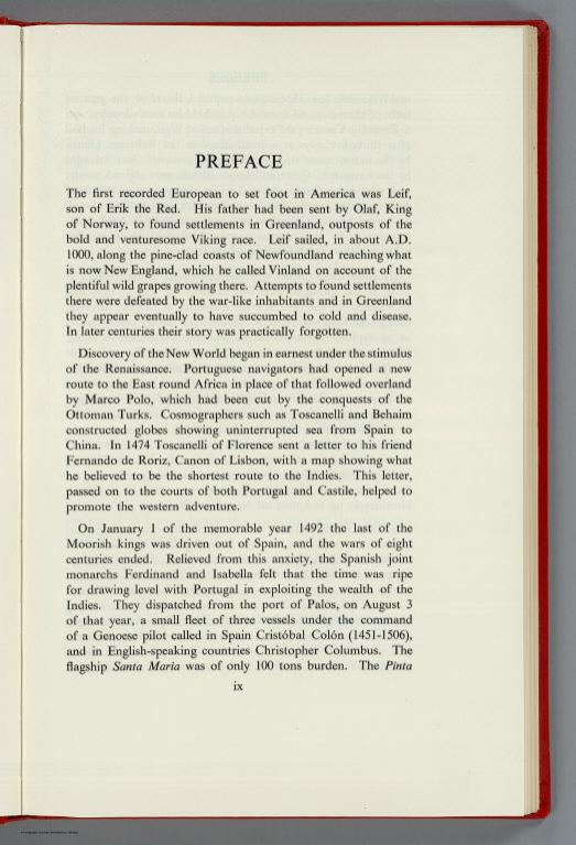 Text Page: Preface: Volume V, The Americas