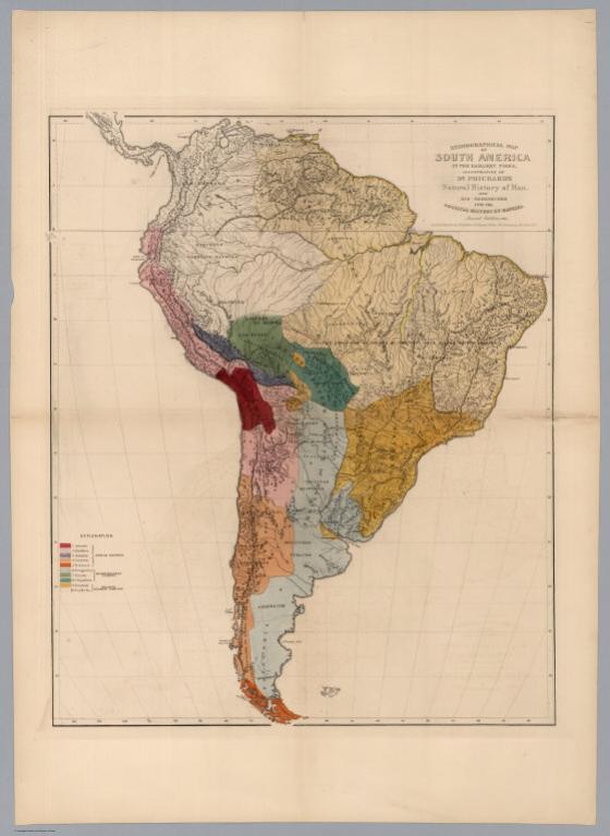 Ethnographical Map of South America, in the Earliest Times.