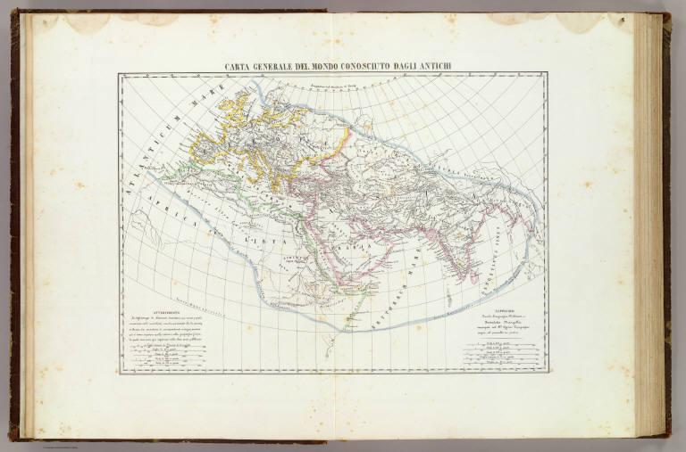 Carta generale del mondo conosciuto dagli antichi.