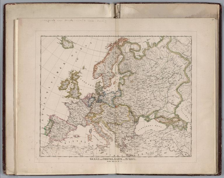 Graenz und Oerter-Karte von Europa.