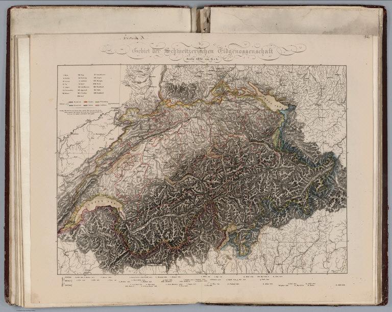 Gebiet der Schweitzerischen Eidgenossenschaft. Berlin. 1824 von R.v.L