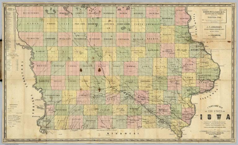 Township Map Of The State Of Iowa