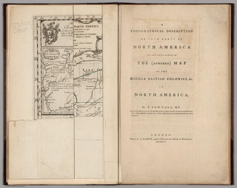 Title Page: Topographical Description of North America.