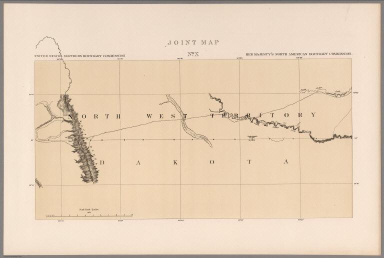 Joint Map No. X. United States Northern Boundary Commission. (Canadian Border).