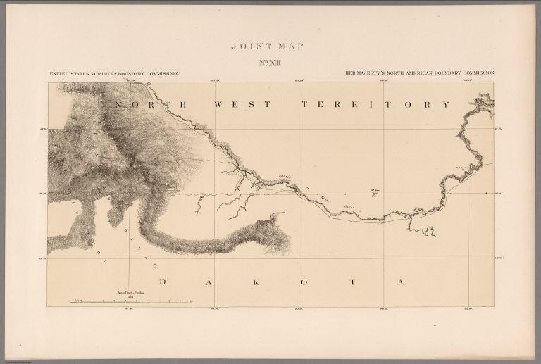 Joint Map No. XII. United States Northern Boundary Commission. (Canadian Border).