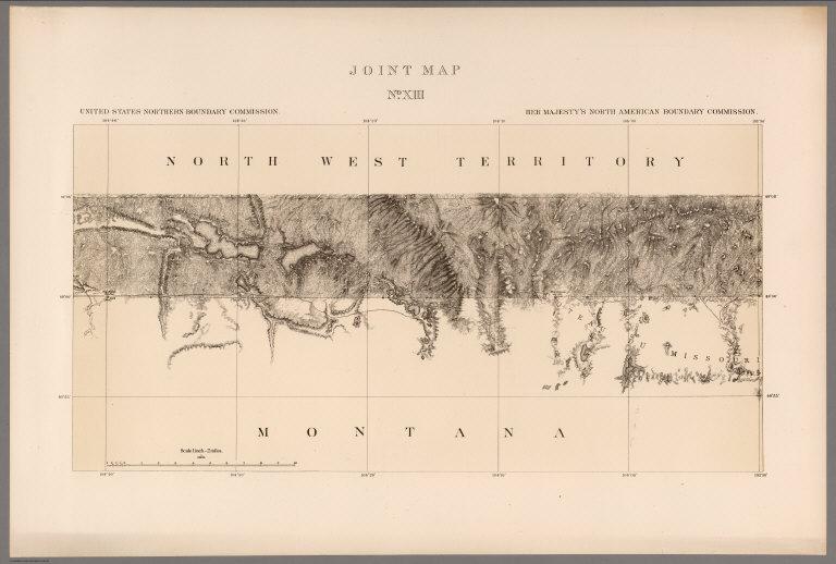 Joint Map No. XIII. United States Northern Boundary Commission. (Canadian Border).