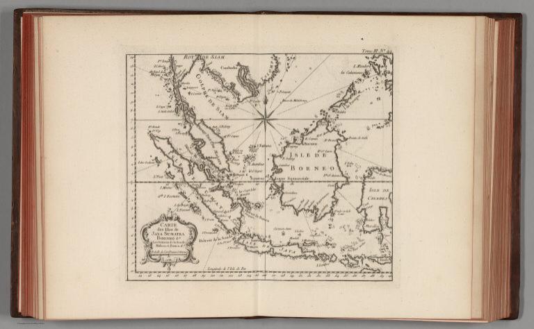 Carte des isles de Java, Sumatra, Borneo & a : les détroits de la Sonde, Malaca et Banca & a.