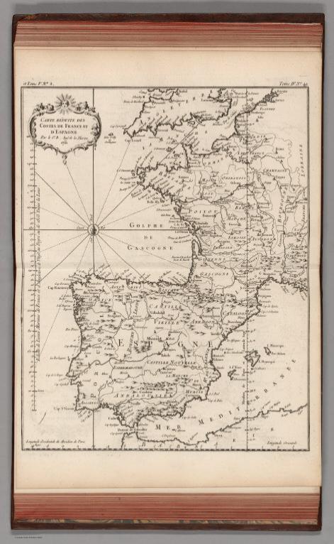 Carte Reduite Des Costes De France Et D'Espagne