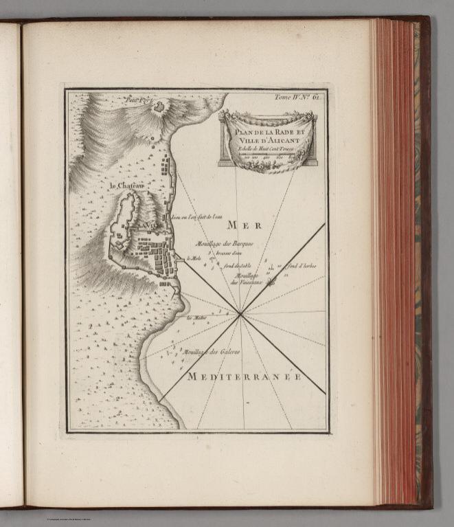 Plan de la rade et ville d'Alicant