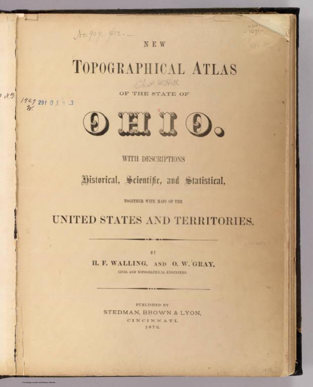 Title Page: New topographical atlas, State of Ohio.