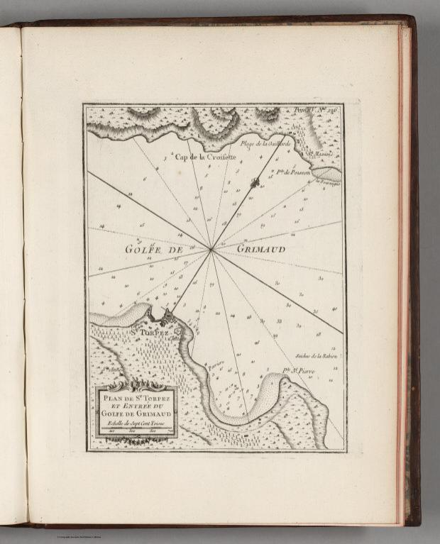 Plan de St Torpez et entree du golfe de Grimaud.